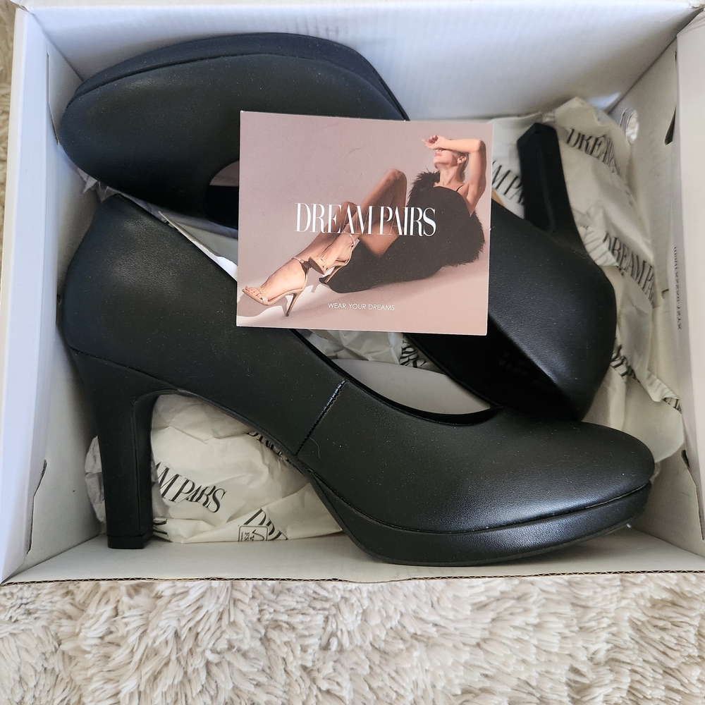 Dream Pairs Women's Black Heels